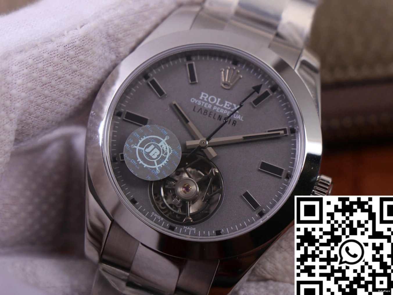 Design JB Noir Rolex Milgauss Label Base LNT01HS-001 watch Silver Factory Replica case 116400 0219